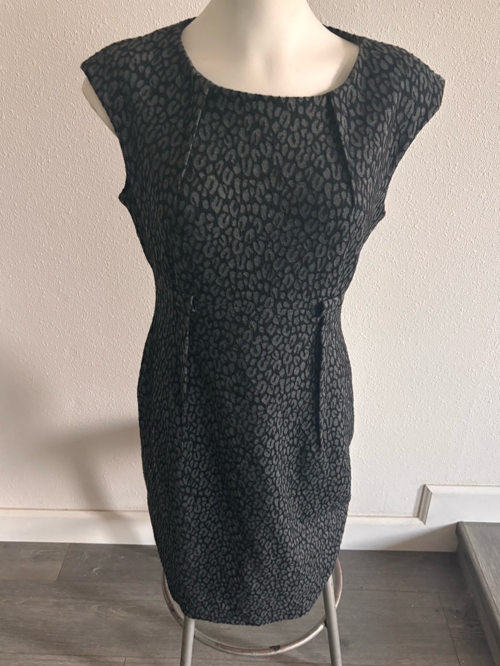 Calvin Klein Grey Leopard Print Dress